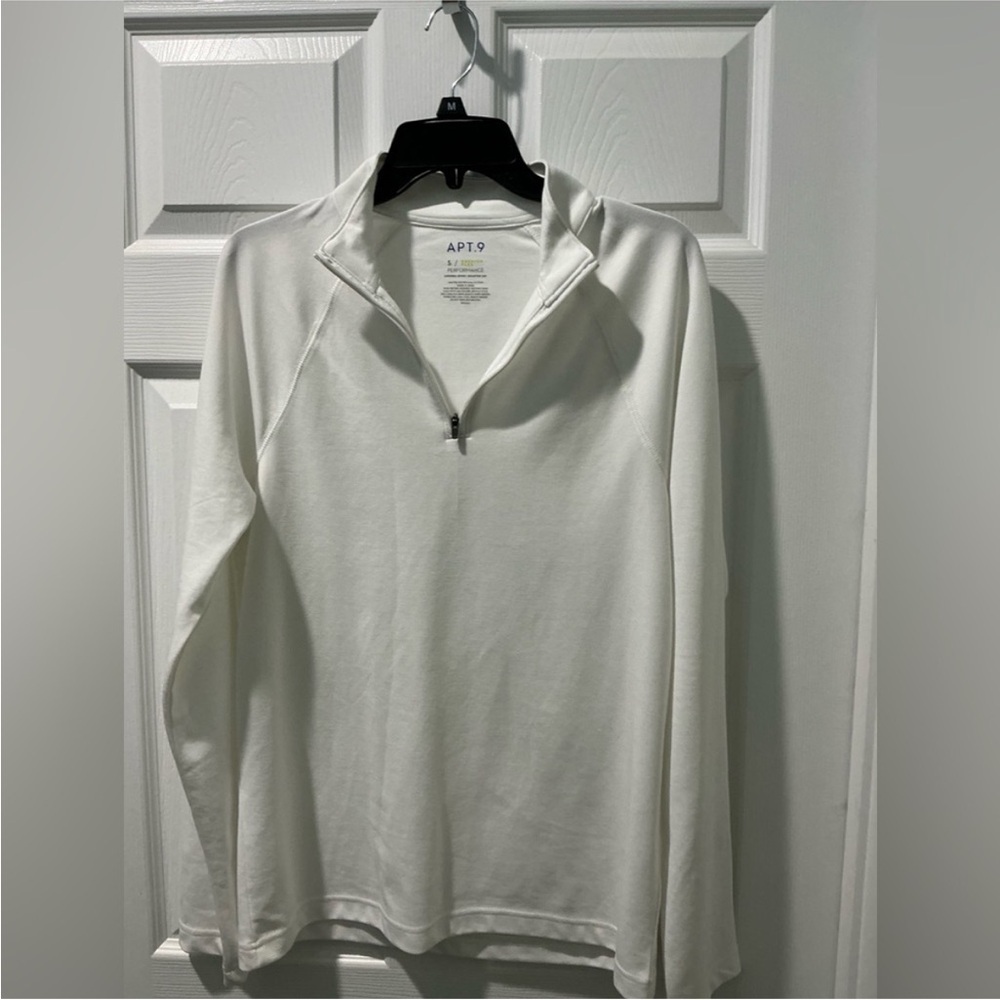 Apt. 9 Modern Sport White Quarter-Zip